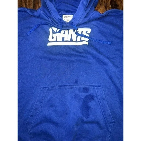 Vintage Mens Nike NFL New York Giants Blue hoodie white tag Used - Picture 2 of 7